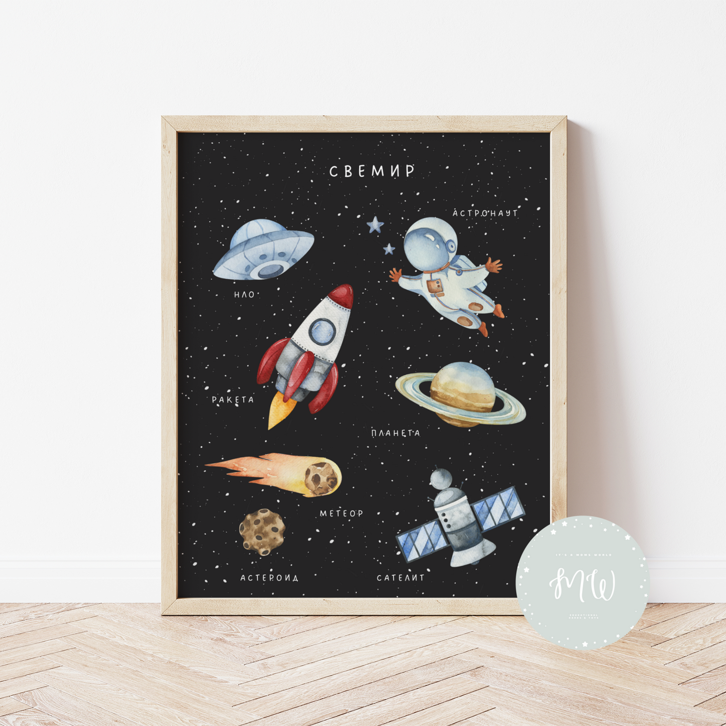 Edukativni poster za decu – Svemir