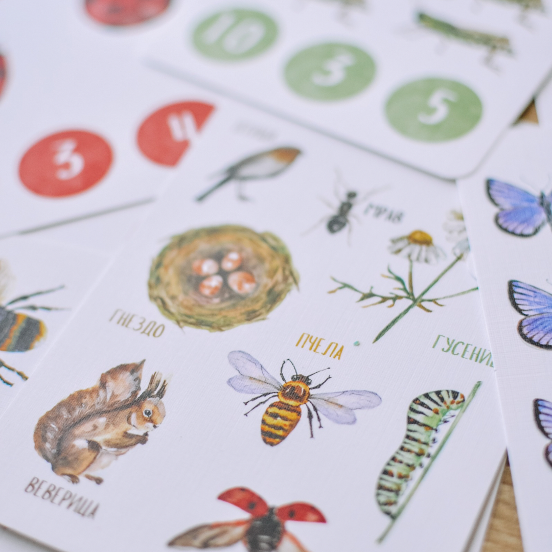 Edukativne kartice za decu - Prolećni set